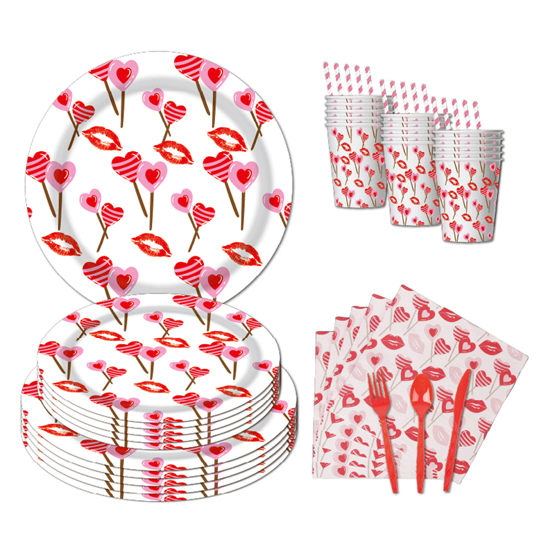 9-Piece Set Of Disposable Dinner Plates For 10 People